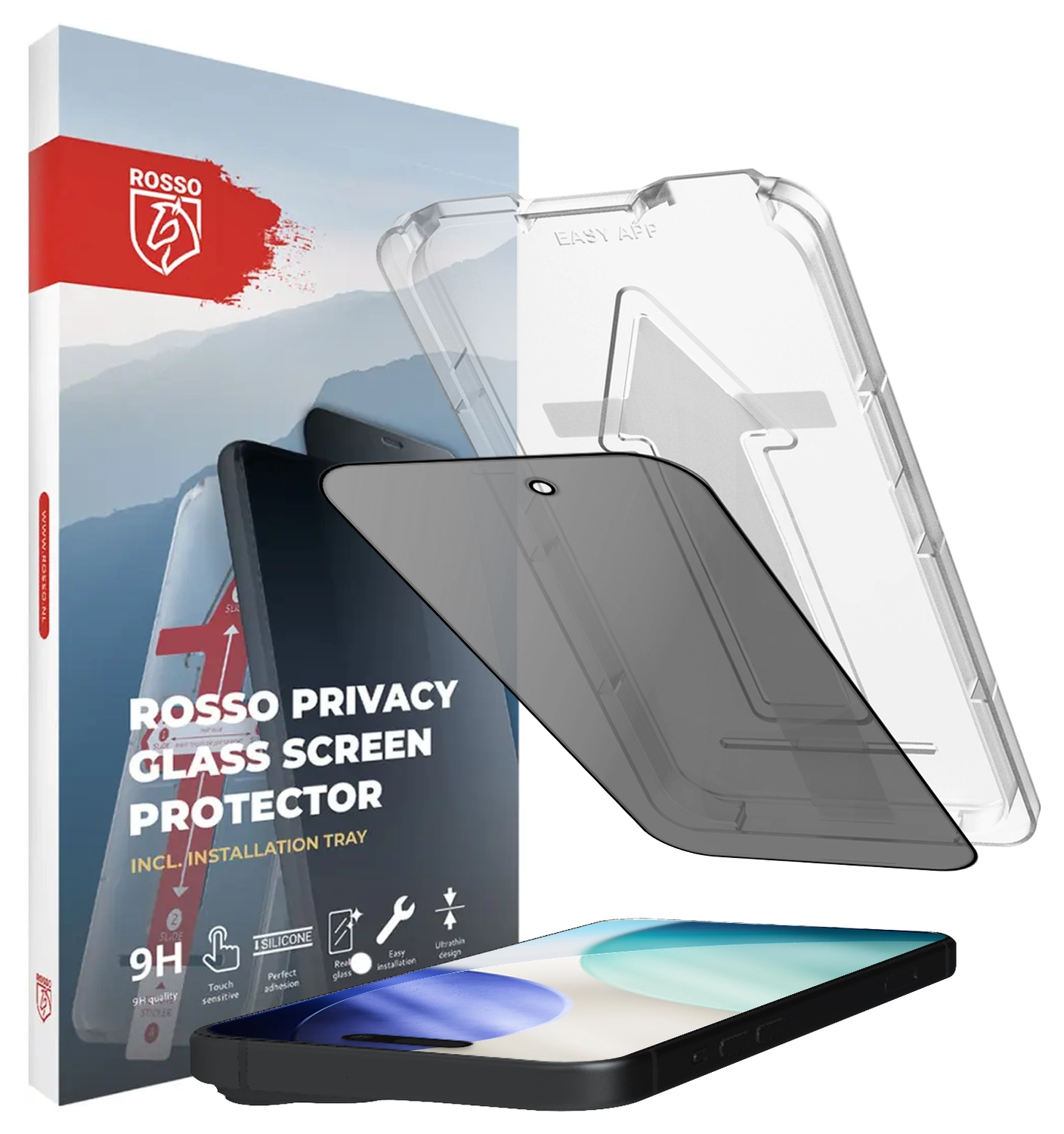 Rosso Apple iPhone 17 Pro Privacy Glass met Installatietray Dust Removal afbeelding 1