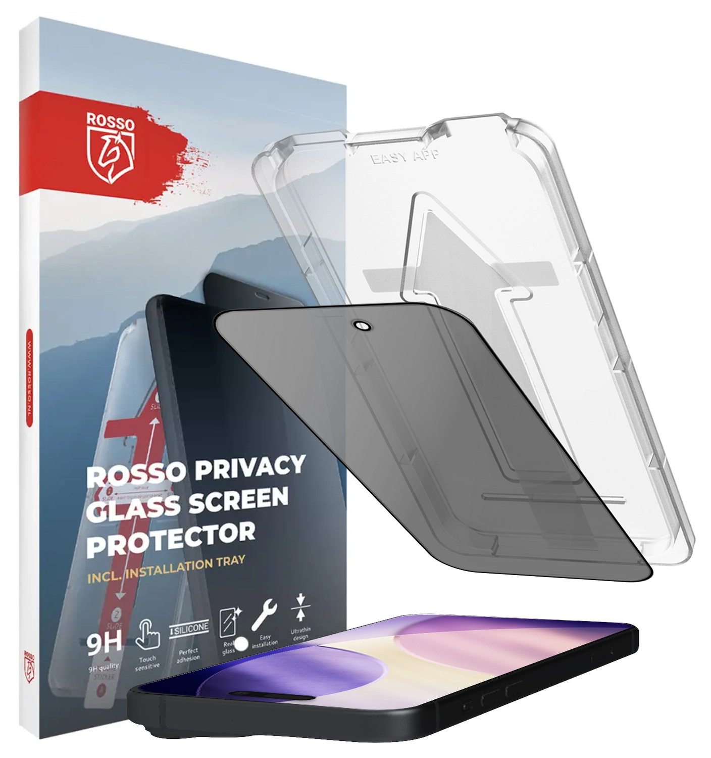 Rosso Apple iPhone 17 Pro Max Privacy Glass met Installatietray Dust Removal afbeelding 1