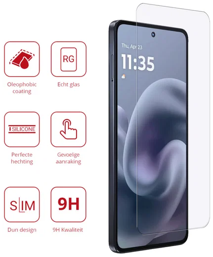 Rosso Motorola Moto G86 9H Tempered Glass Screen Protector afbeelding 2