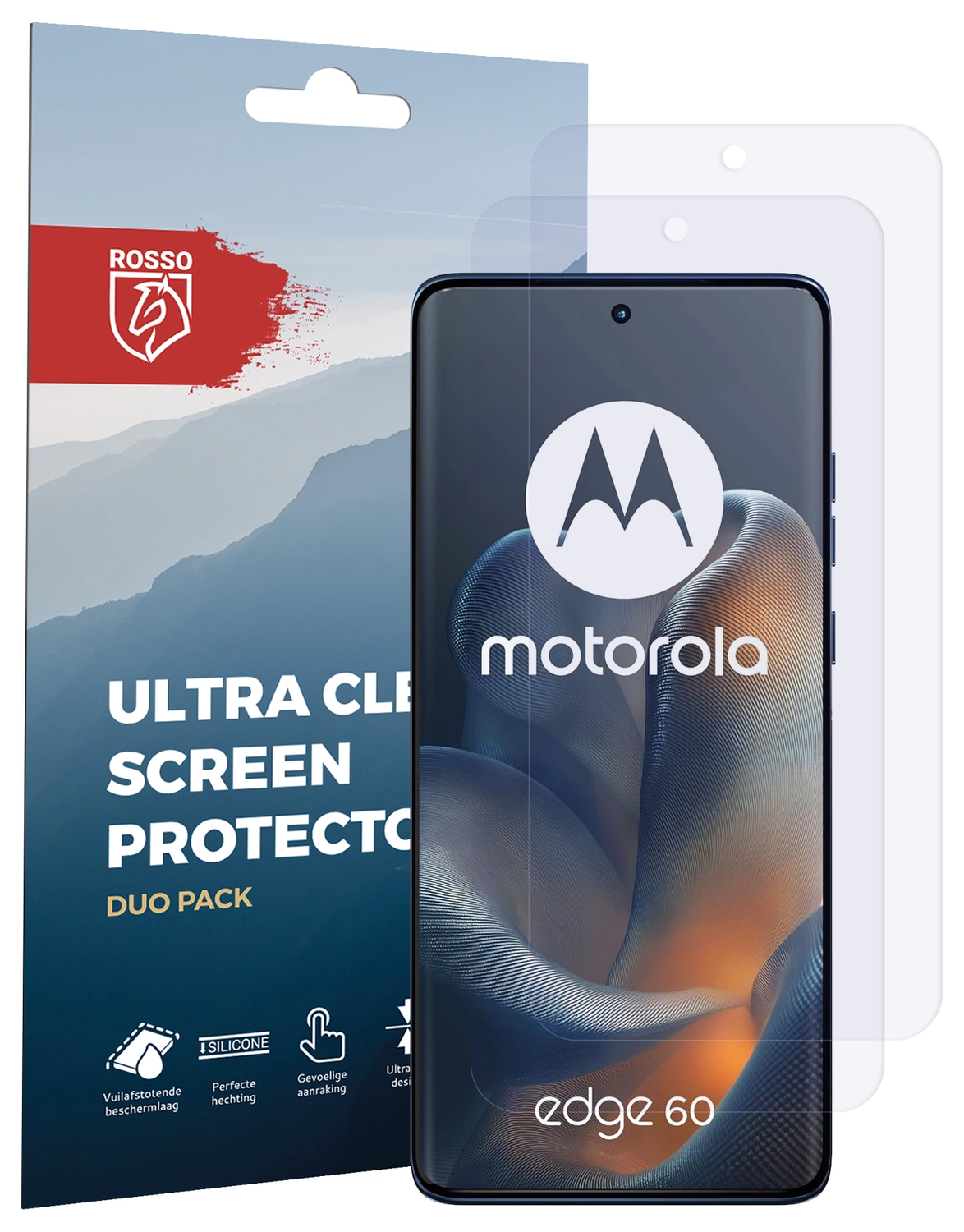 Rosso Motorola Edge 60 Screen Protector Case Friendly Folie Duo Pack afbeelding 8