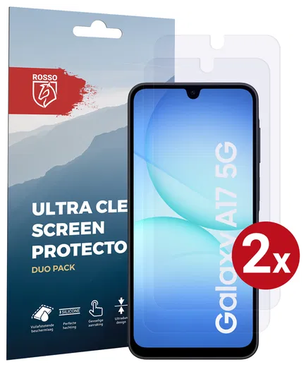 Rosso Samsung Galaxy A17 Screen Protector Case Friendly Folie Duo Pack afbeelding 1