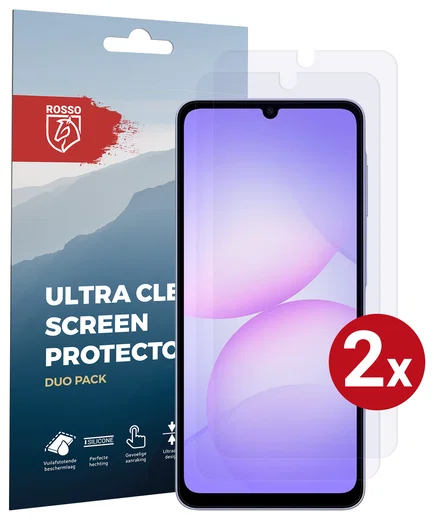 Rosso Samsung Galaxy A07 Screen Protector Case Friendly Folie Duo Pack afbeelding 1