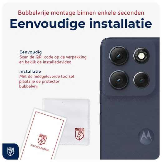 Rosso Motorola Moto G86 Camera Lens Protector Zwart afbeelding 2