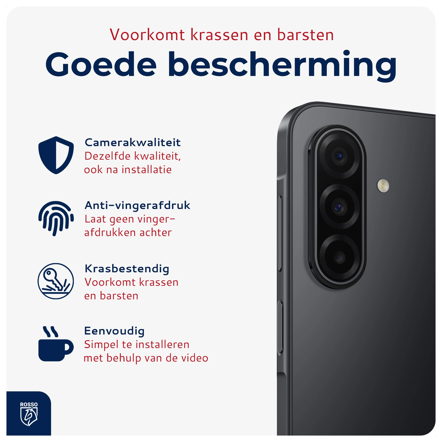 Rosso Samsung Galaxy A17 Camera Lens Protector Transparant afbeelding 2