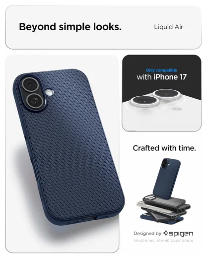 Spigen Liquid Air Apple iPhone 17 Hoesje Back Cover Blauw afbeelding 2