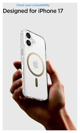 Spigen Ultra Hybrid MagFit Apple iPhone 17 Hoesje MagSafe Transparant Goud afbeelding 2