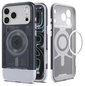 Spigen Classic C1 MagFit iPhone 17 Pro Hoesje MagSafe Grijs