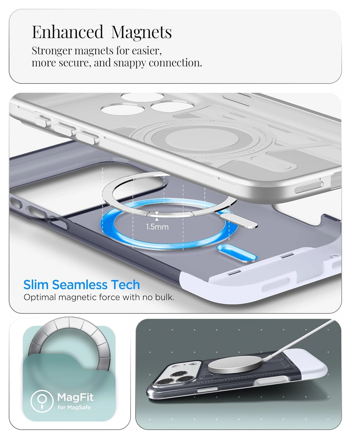 Spigen Classic C1 MagFit iPhone 17 Pro Hoesje MagSafe Grijs afbeelding 3