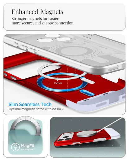 Spigen Classic C1 MagFit iPhone 17 Pro Hoesje MagSafe Rood afbeelding 4
