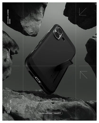 Spigen Tough Armor T Apple iPhone 17 Hoesje MagSafe Back Cover Zwart afbeelding 7