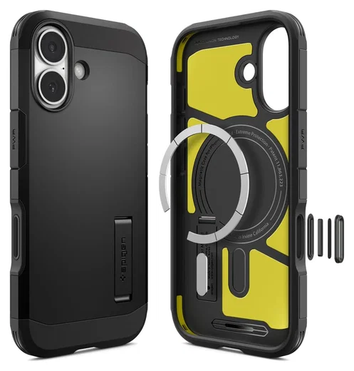 Spigen Tough Armor T Apple iPhone 17 Hoesje MagSafe Back Cover Zwart afbeelding 1