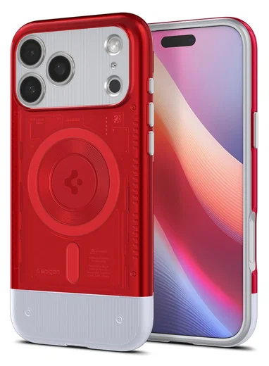 Spigen Classic C1 MagFit iPhone 17 Pro Max Hoesje MagSafe Rood afbeelding 1