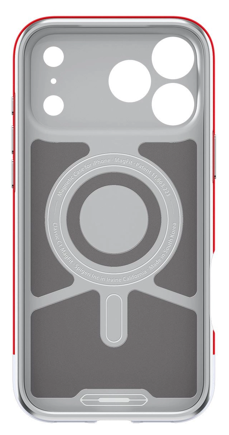 Spigen Classic C1 MagFit iPhone 17 Pro Max Hoesje MagSafe Rood afbeelding 3