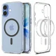 Spigen Ultra Hybrid MagFit Apple iPhone 17 Hoesje MagSafe Transparant Grijs