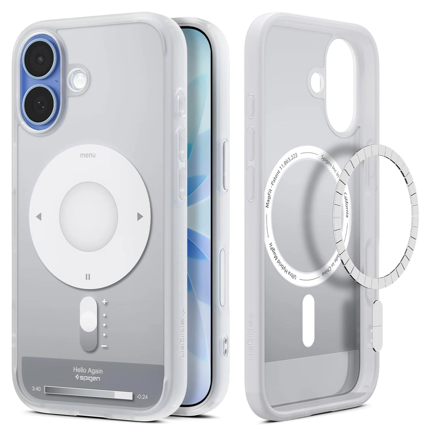 Spigen Ultra Hybrid MagFit Apple iPhone 17 Hoesje MagSafe Classic Zilver afbeelding 1