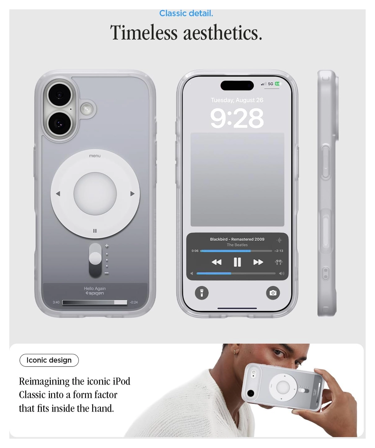 Spigen Ultra Hybrid MagFit Apple iPhone 17 Hoesje MagSafe Classic Zilver afbeelding 3