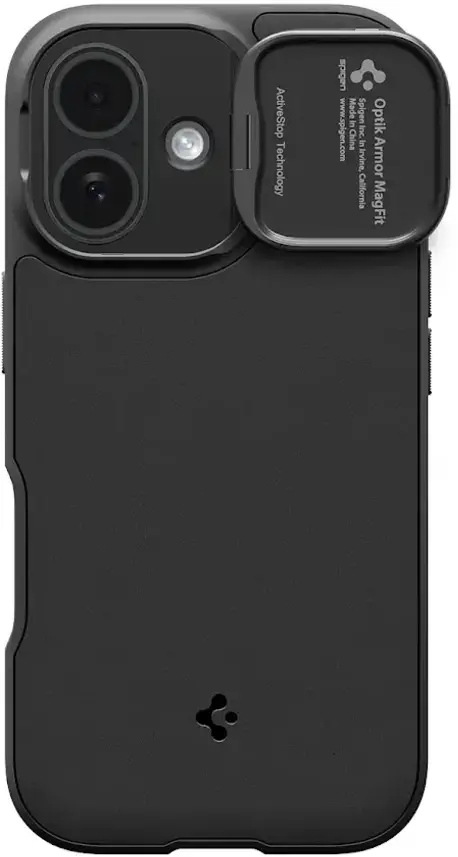 Spigen Optik Armor MagSafe Apple iPhone 17 Hoesje Camera Slider Zwart afbeelding 2