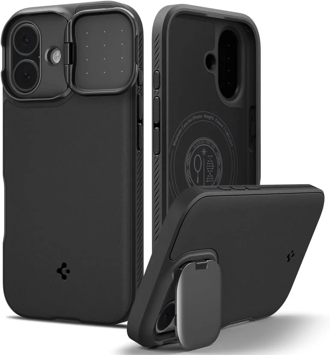Spigen Optik Armor MagSafe Apple iPhone 17 Hoesje Camera Slider Zwart afbeelding 1