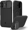Spigen Optik Armor MagSafe Apple iPhone 17 Hoesje Camera Slider Zwart