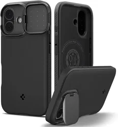 Spigen Optik Armor MagSafe Apple iPhone 17 Hoesje Camera Slider Zwart afbeelding