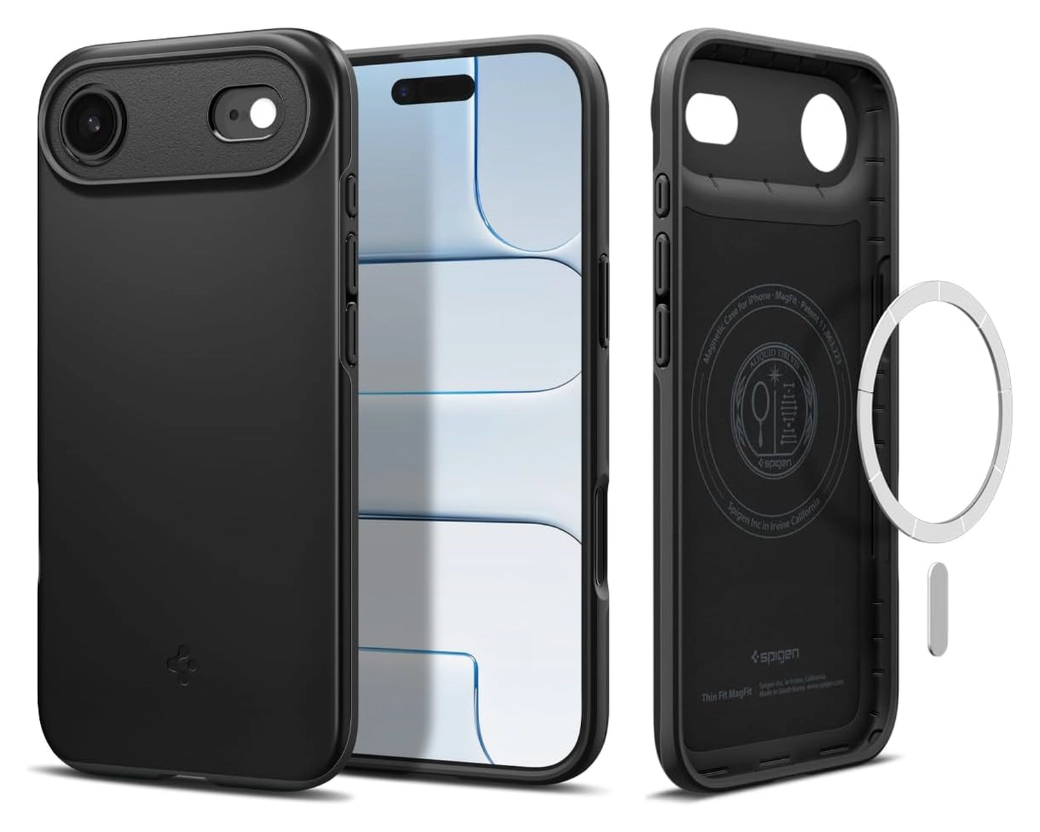 Spigen Thin Fit MagFit iPhone Air Hoesje MagSafe Back Cover Zwart afbeelding 1