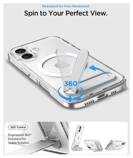 Spigen Ultra Hybrid S MagFit Apple iPhone 17 Hoesje Back Cover Transparant Wit afbeelding 2
