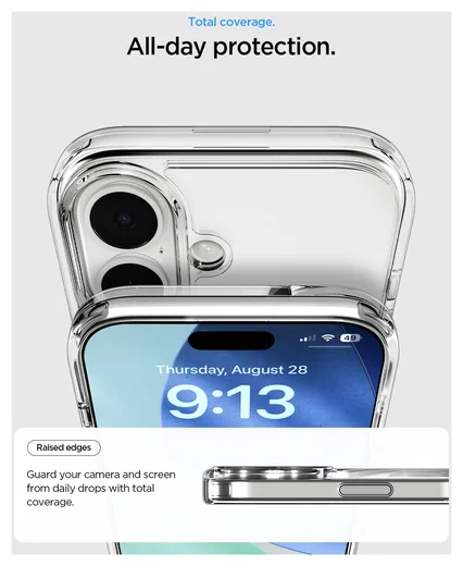 Spigen Ultra Hybrid S MagFit Apple iPhone 17 Hoesje Back Cover Transparant Wit afbeelding 5