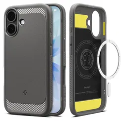 Spigen Rugged Armor MagFit iPhone 17 Hoesje MagSafe Grijs afbeelding