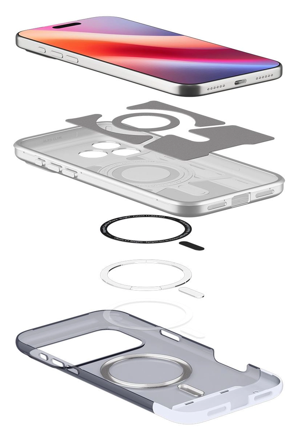 Spigen Classic C1 MagFit iPhone 17 Pro Max Hoesje MagSafe Graphite afbeelding 8