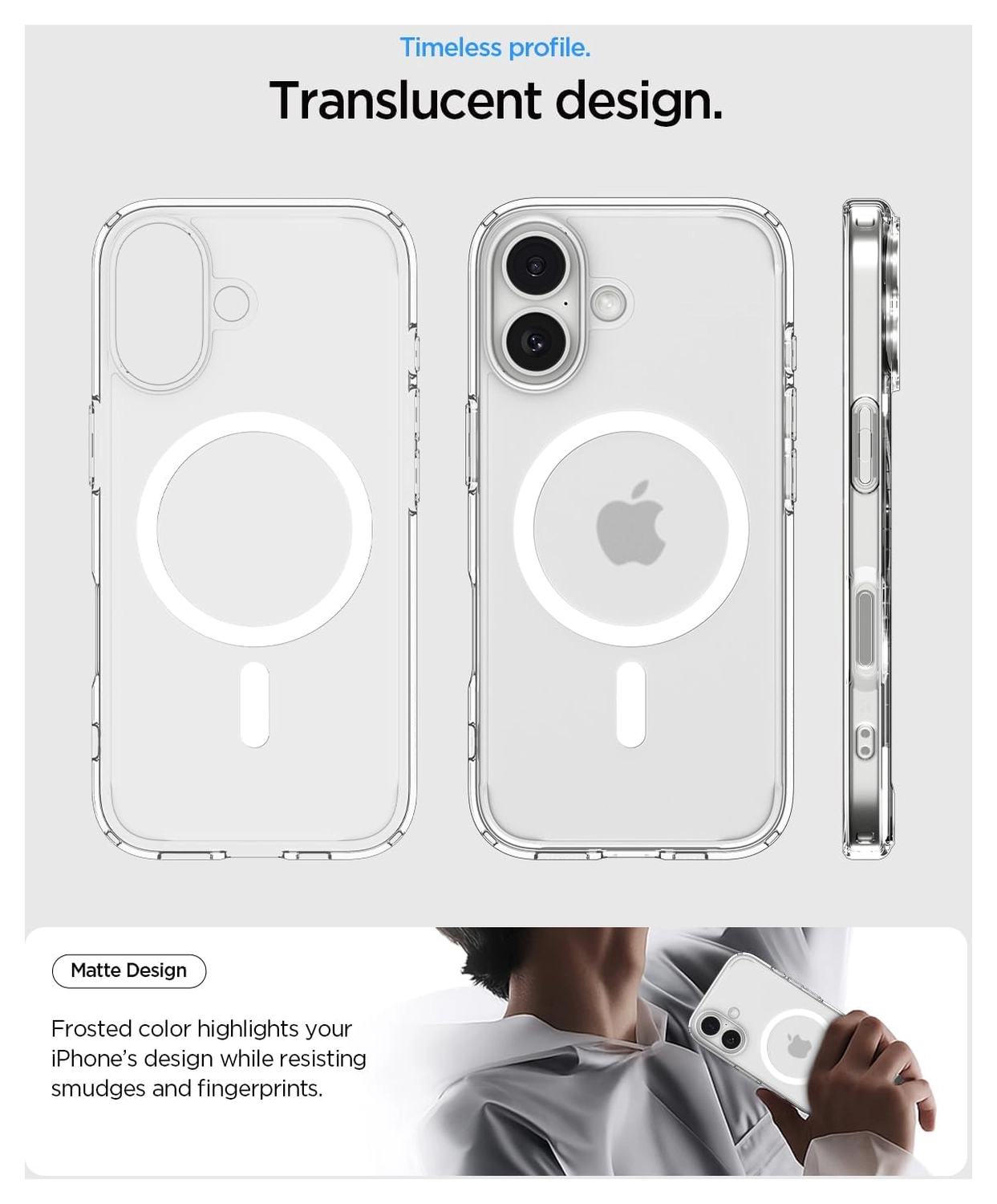 Spigen Ultra Hybrid MagFit Apple iPhone 17 Hoesje MagSafe Wit afbeelding 3