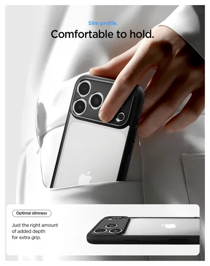 Spigen Ultra Hybrid Apple iPhone 17 Pro Max Hoesje Back Cover Matte Zwart afbeelding 3