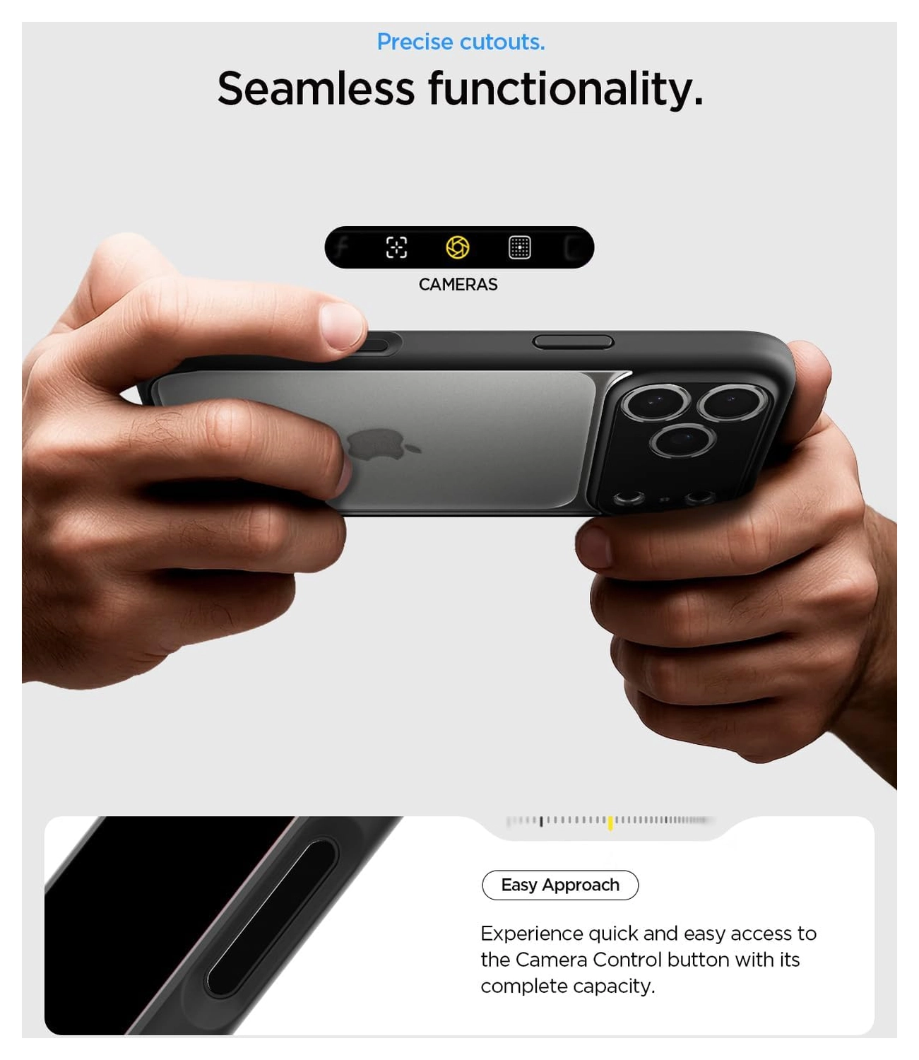 Spigen Ultra Hybrid Apple iPhone 17 Pro Max Hoesje Back Cover Matte Zwart afbeelding 4