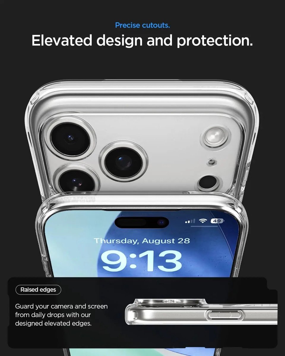 Spigen Ultra Hybrid MagFit iPhone 17 Pro Hoesje MagSafe Zero One Titanium afbeelding 4
