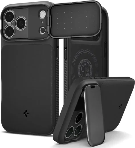 Spigen Optik Armor MagSafe Apple iPhone 17 Pro Hoesje Camera Slider Zwart afbeelding 1