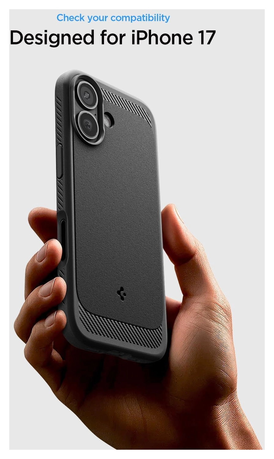 Spigen Rugged Armor MagFit iPhone 17 Hoesje MagSafe Matte Zwart afbeelding 2