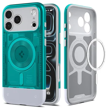 Spigen Classic C1 MagFit iPhone 17 Pro Hoesje MagSafe Blauw