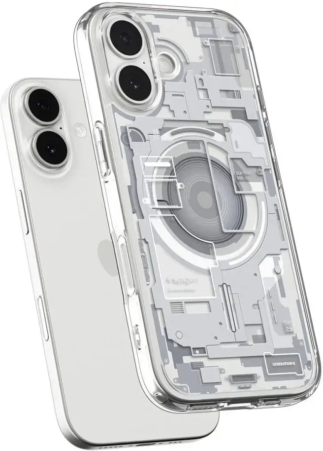 Spigen Ultra Hybrid MagFit Apple iPhone 17 Hoesje MagSafe Zero One Wit afbeelding 4