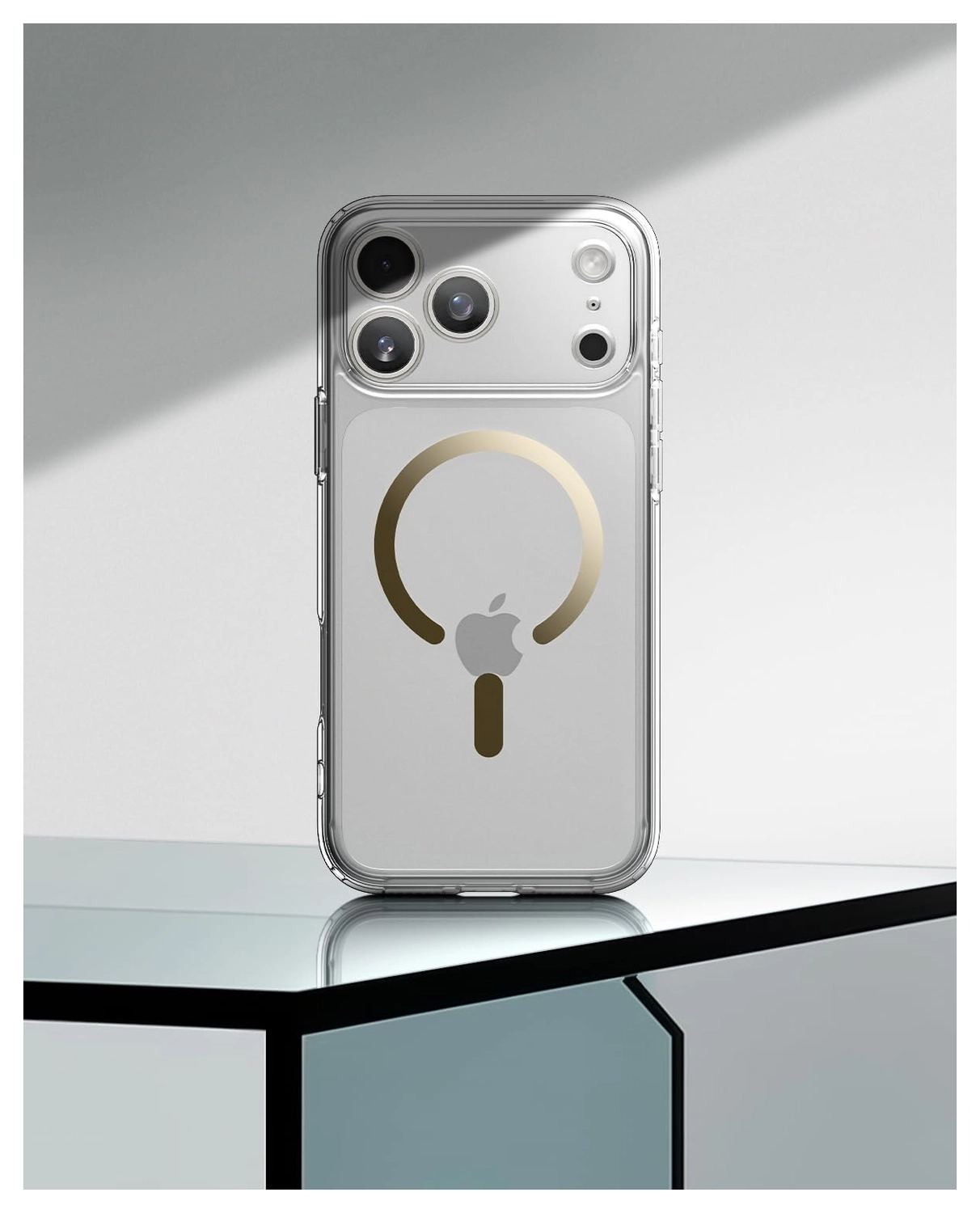 Spigen Ultra Hybrid MagFit iPhone 17 Pro Hoesje MagSafe Transparant Goud afbeelding 7