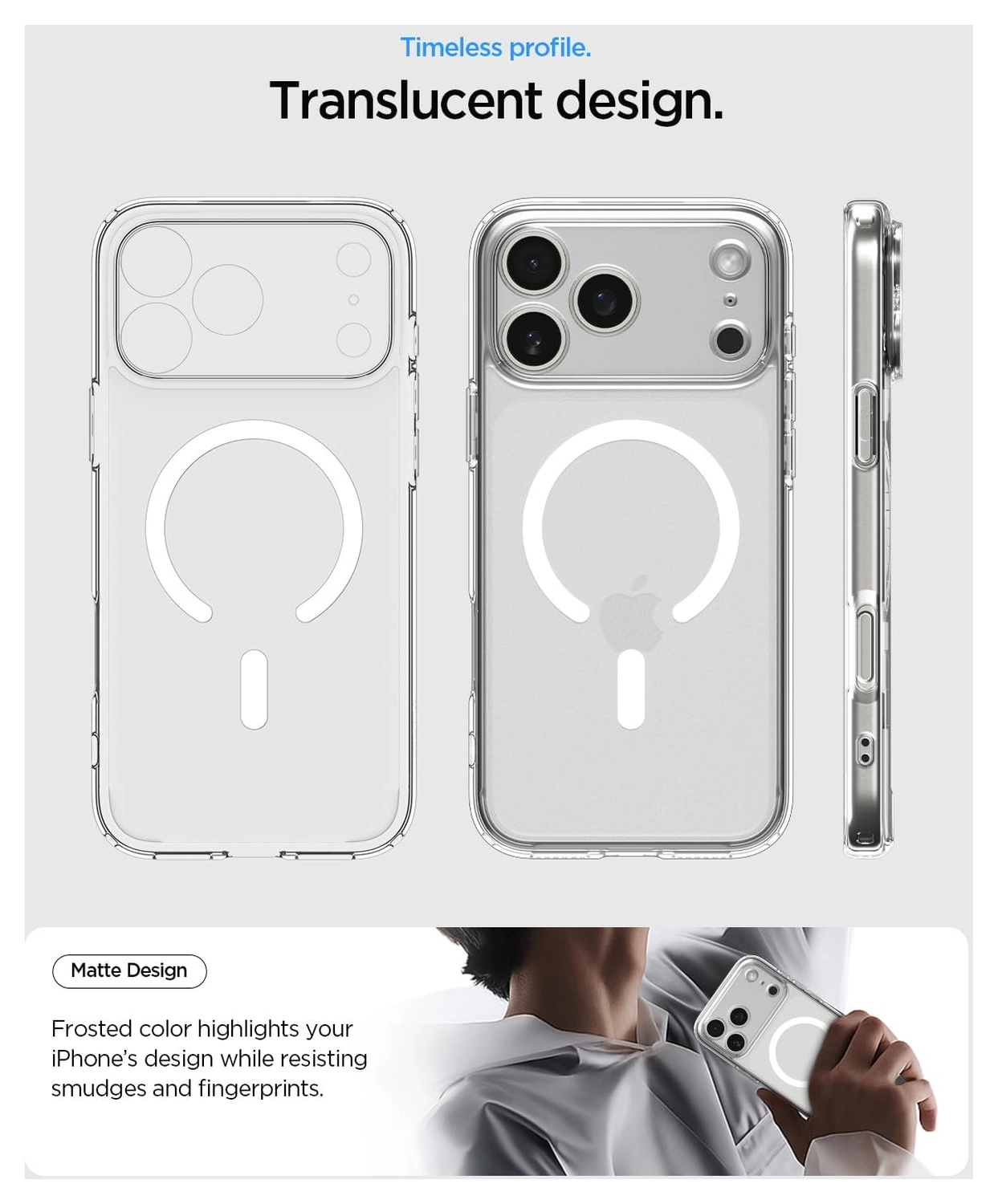 Spigen Ultra Hybrid MagFit iPhone 17 Pro Hoesje MagSafe Wit afbeelding 3