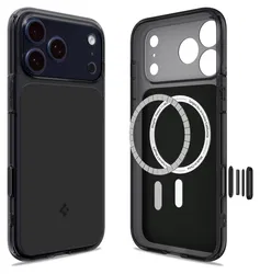 Spigen Ultra Hybrid T iPhone 17 Pro Hoesje MagSafe Back Cover Matte Zwart afbeelding