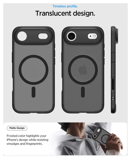 Spigen Ultra Hybrid MagFit iPhone Air Hoesje MagSafe Frost Zwart afbeelding 3