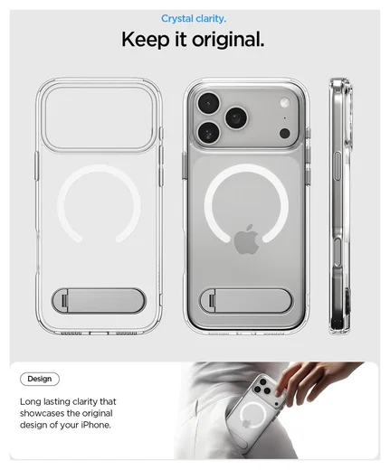 Spigen Ultra Hybrid S MagFit Apple iPhone 17 Pro Max Hoesje Transparant Wit afbeelding 4
