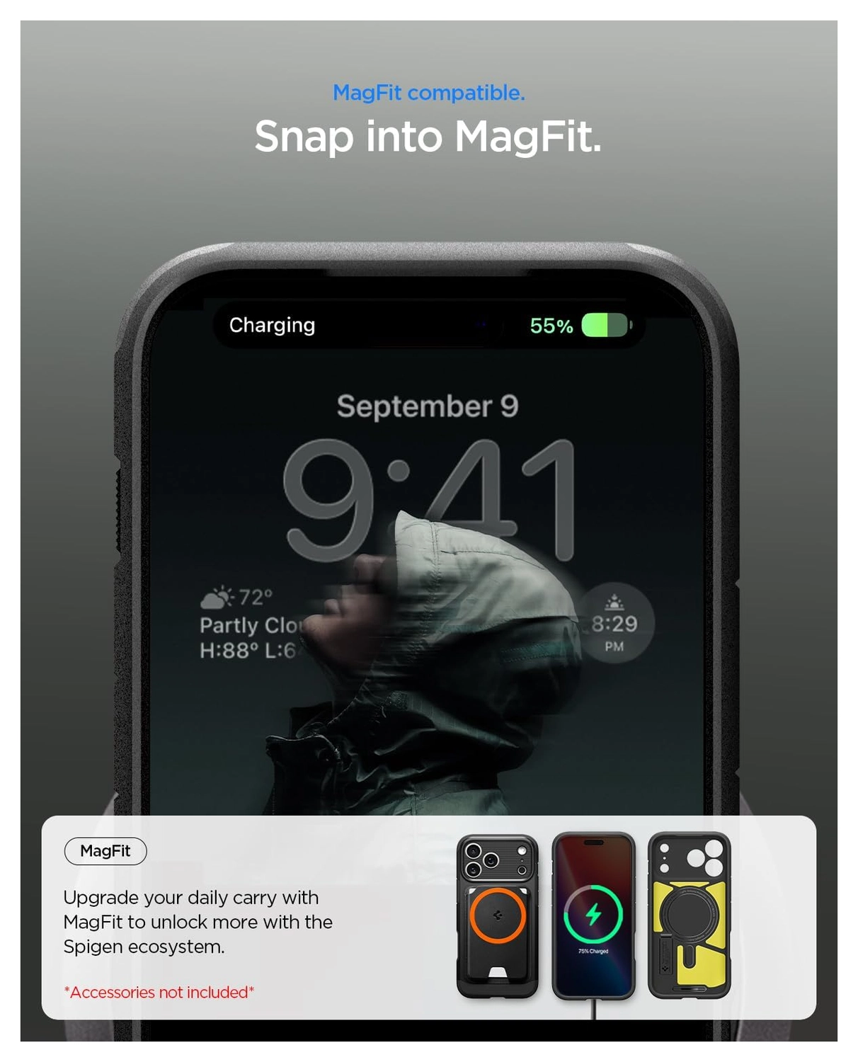 Spigen Tough Armor T iPhone 17 Pro Max Hoesje MagSafe Back Cover Zwart afbeelding 5