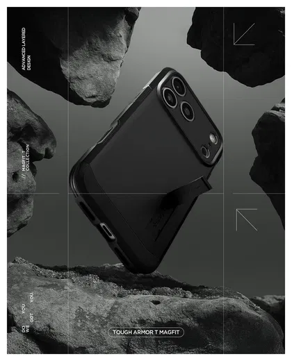 Spigen Tough Armor T iPhone 17 Pro Max Hoesje MagSafe Back Cover Zwart afbeelding 7