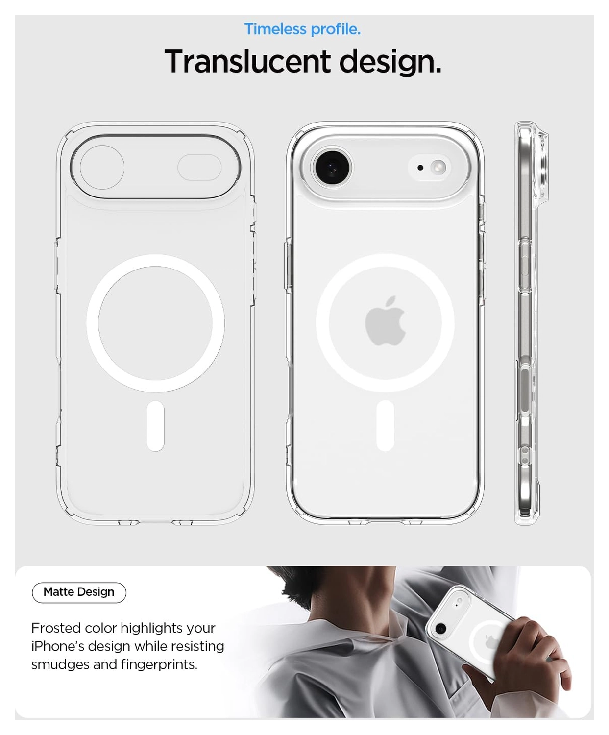Spigen Ultra Hybrid MagFit iPhone Air Hoesje MagSafe Wit afbeelding 3