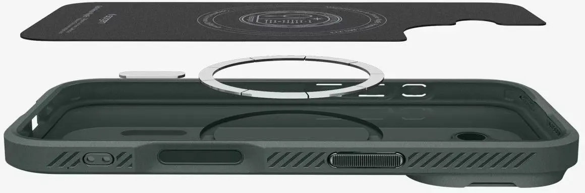 Spigen Optik Armor MagSafe Apple iPhone 17 Hoesje Camera Slider Groen afbeelding 5