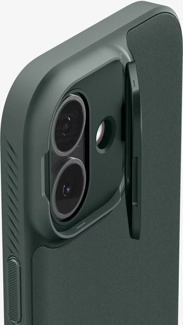 Spigen Optik Armor MagSafe Apple iPhone 17 Hoesje Camera Slider Groen afbeelding 3
