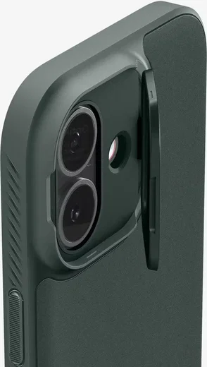 Spigen Optik Armor MagSafe Apple iPhone 17 Hoesje Camera Slider Groen afbeelding 3