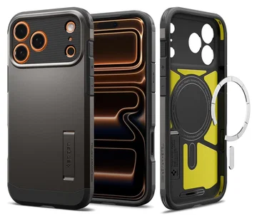 Spigen Tough Armor T iPhone 17 Pro Max Hoesje MagSafe Back Cover Gunmetal