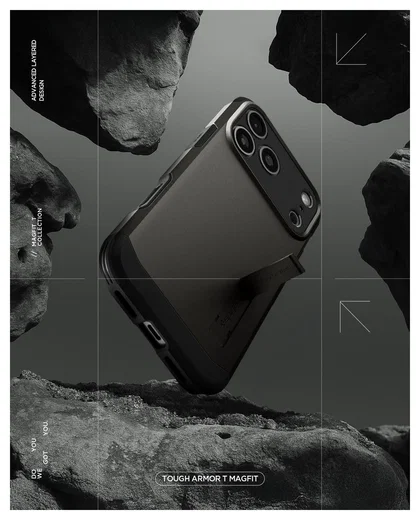 Spigen Tough Armor T iPhone 17 Pro Max Hoesje MagSafe Back Cover Gunmetal afbeelding 7